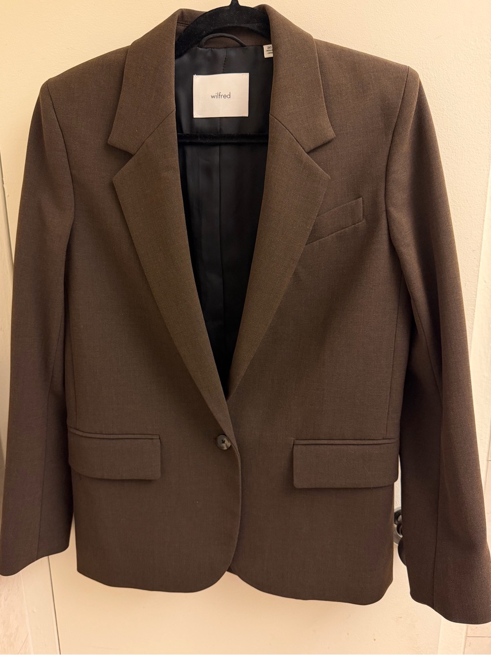 Aritzia Wilfred Generation Blazer - Heather Rich Cocoa XXS